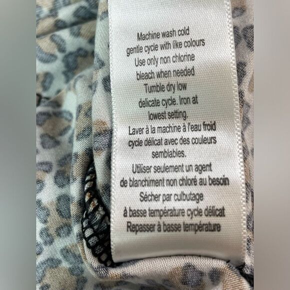 In Bloom by Jonquil Short Leopard Print Robe Kimono XS/S - Picture 8 of 8